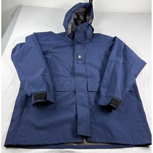 Propper Foul Weather Gore Tex Jacket Mens Large Blue Full Zip Water Resistant